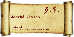 Jaczkó Vivien névjegykártya