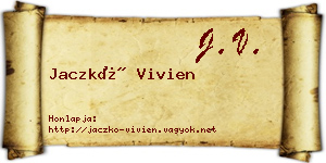 Jaczkó Vivien névjegykártya